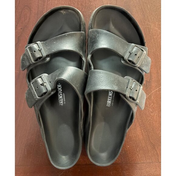 Birkenstock Arizona Slide Sandals in Black EVA Size 45 Men's 12  Fair Condition - Picture 3 of 10